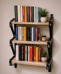 Rustic Wooden Tiered Shelf pick up 3