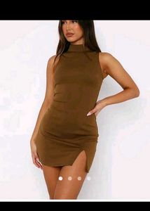 Savana Chic Brown Bodycon Mini Dress