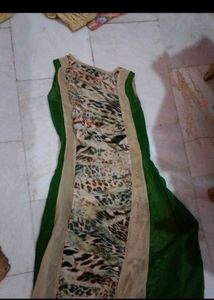 Green transparent dress