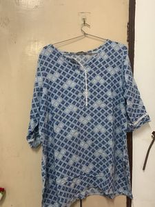 Blue Printed Kurta