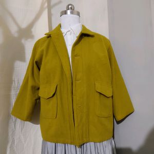 Olive Green Cropped Jacket