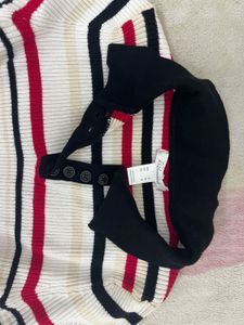 knitted polo top