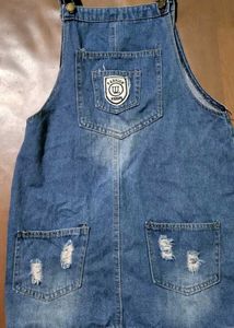Cute Denim Overall Dress