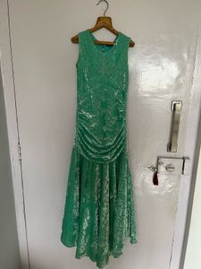 Green Velvet Maxi Dress
