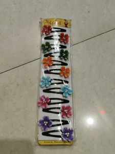 Cute Flower Snap Hair Clips Set