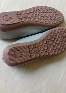 Gray Bow Accent Flats Loafers For Womens