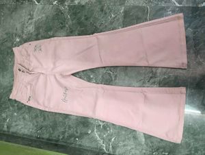 bell bottoms baby pink jeans