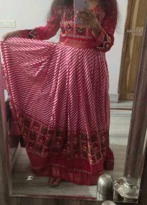 Red Embroidered Ethnic Gown