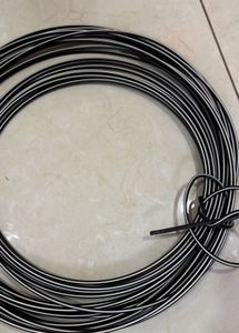 Black & White electric optic fibre Cable