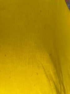 Elegant Bright Yellow Saree with lotus motifs