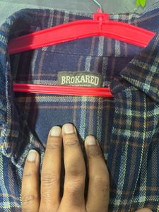 Men's Blue Plaid Flannel Shirt