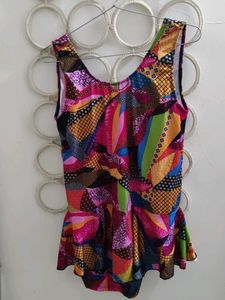 Vintage Abstract Print Swimwear