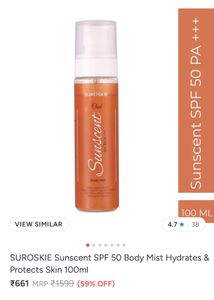 SUROSKIE Sunscent SPF 50 Body Mist