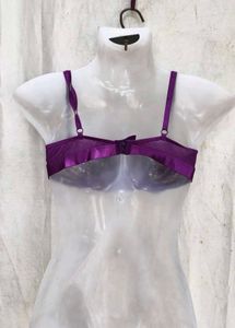 Sheer Lace Purple Bra
