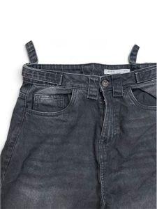 Washed Black Wide Leg Jeans