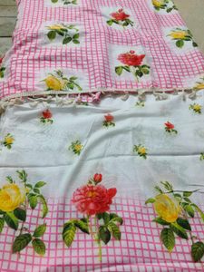 Beautiful Rose Print Dress Material