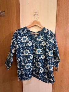 Beautiful Blue Floral Kurta