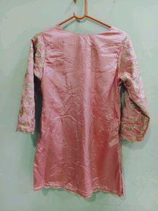 Elegant Peach Kurta Set with Dupatta
