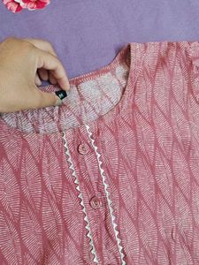 Light Mauve Color Straight Kurti