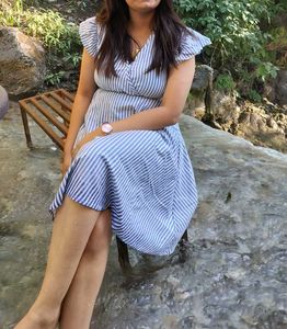 Blue Striped Summer Dress