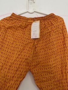 Orange Printed Ethnic Pants