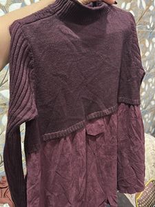 Burgundy Knit Top