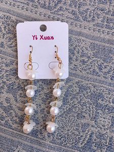 Elegant Pearl Dangle Earrings