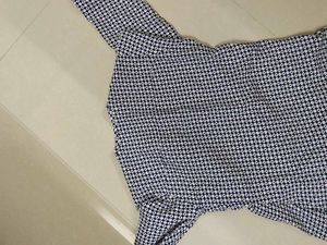Chic Navy &amp; White Polka Dot Top