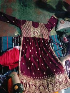 Embroidered Maroon Lehenga Choli for 7 to 8 year g