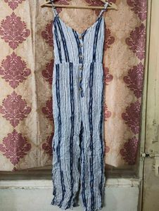 Blue & White Jumpsuit
