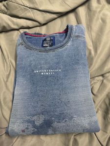 Acid Wash Pullover Sweater