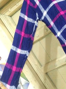 A Long Straight Front Button Kurti | Shrug Type