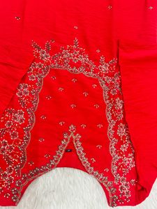 Stunning Red Embellished Lehenga Choli