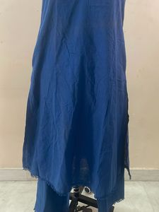 Blue Cotton Kurta Set