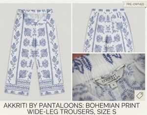 Bohemian Print Wide-Leg Trousers