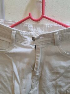 SALE💥Denim White Cargo Pants