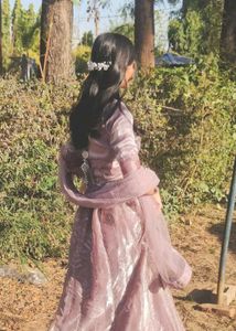 Elegant Lavender Lehenga Choli Set.