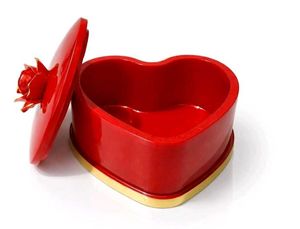 Heart Shaped Red Jewelry Box