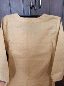 Elegant Mustard Beige Kurta