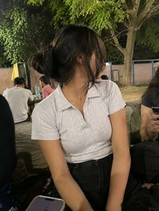 Light Grey Collared Polo Top