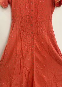 Stylish Orange Ethnic Kurta