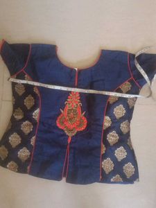 Elegant Orange &amp; Blue Ethnic Kurta Set