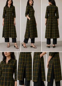 Chic Checked Kurti 🍂