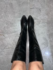 Chic block heel knee high boots