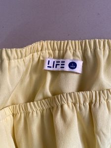 Cute Pastel Yellow Bardot Top