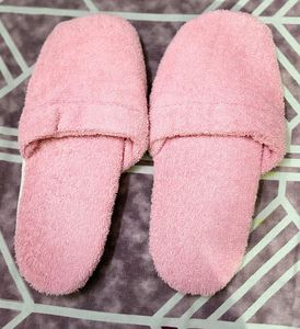 Soft Pink Terry Cotton Spa Slippers - Brand New