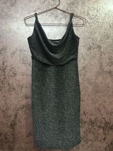 Sparkly Black Spaghetti Strap Dress