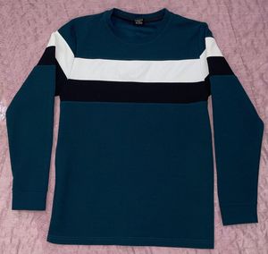 Teal Long Sleeve Striped Top