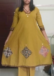 Mustard Yellow Kurta Set with Pants