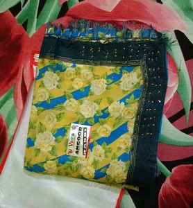 Beautiful Yellow Floral Saree